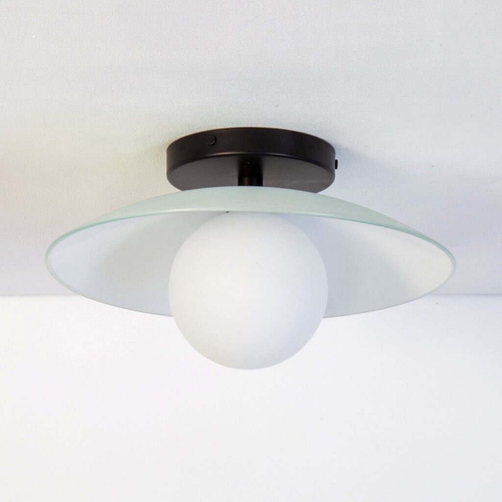 Dish Flush Mount in Black by Research.Lighting