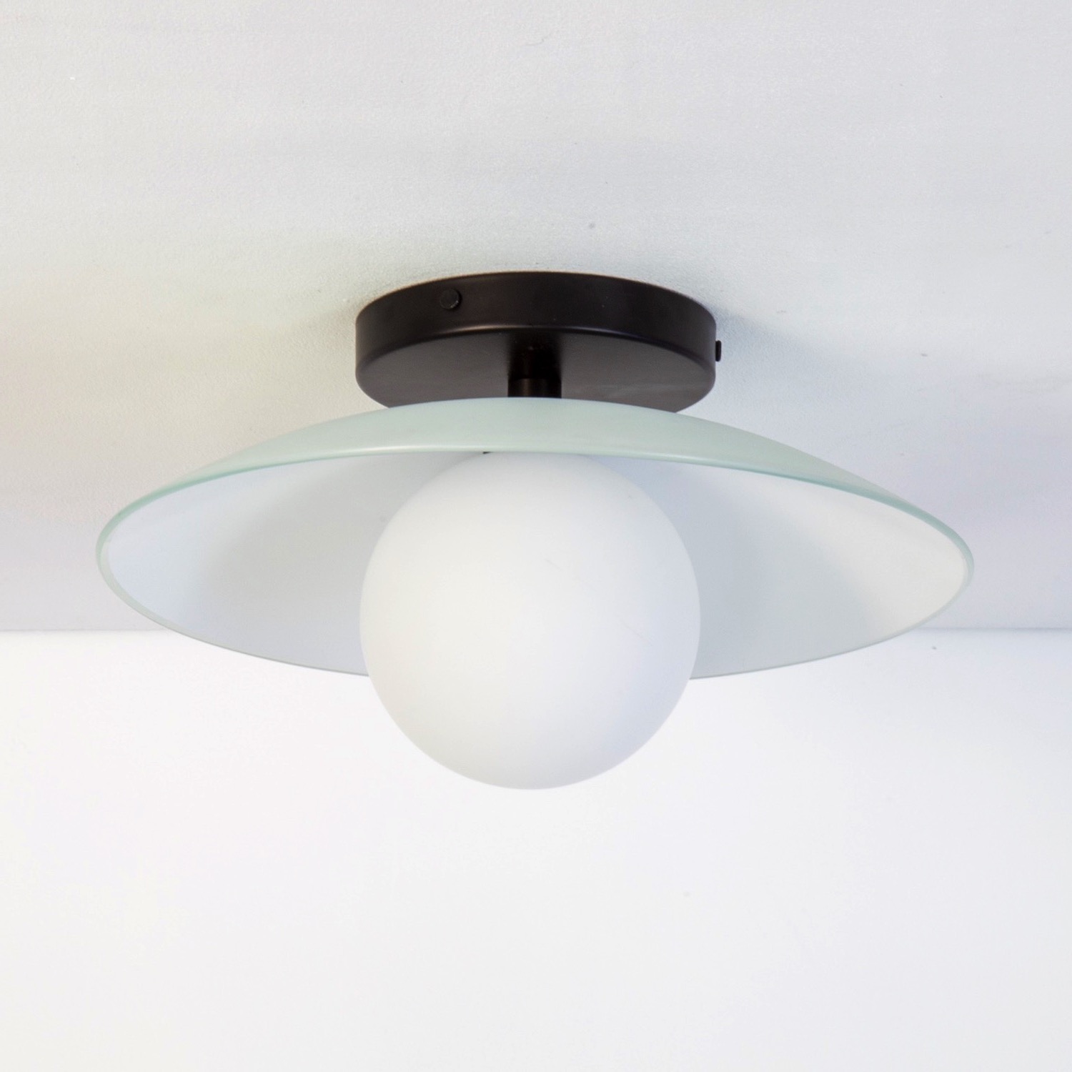 Dish Flush Mount in Black by Research.Lighting