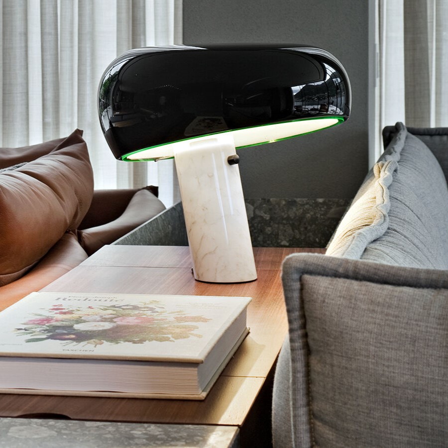 Snoopy Table Lamp designed by Achille and Pier Giacomo Castiglioni by Flos